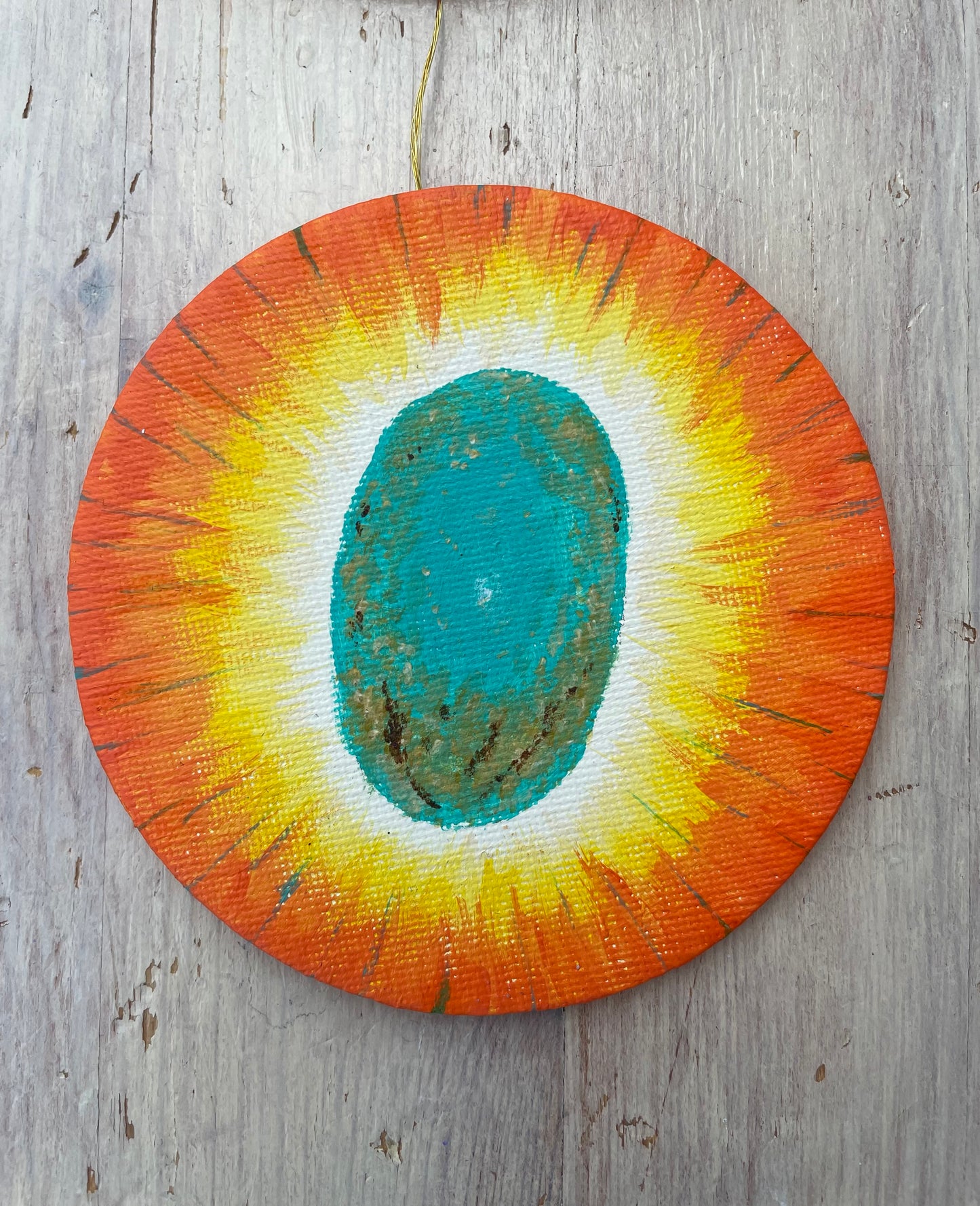 Triptych painting - Robin
