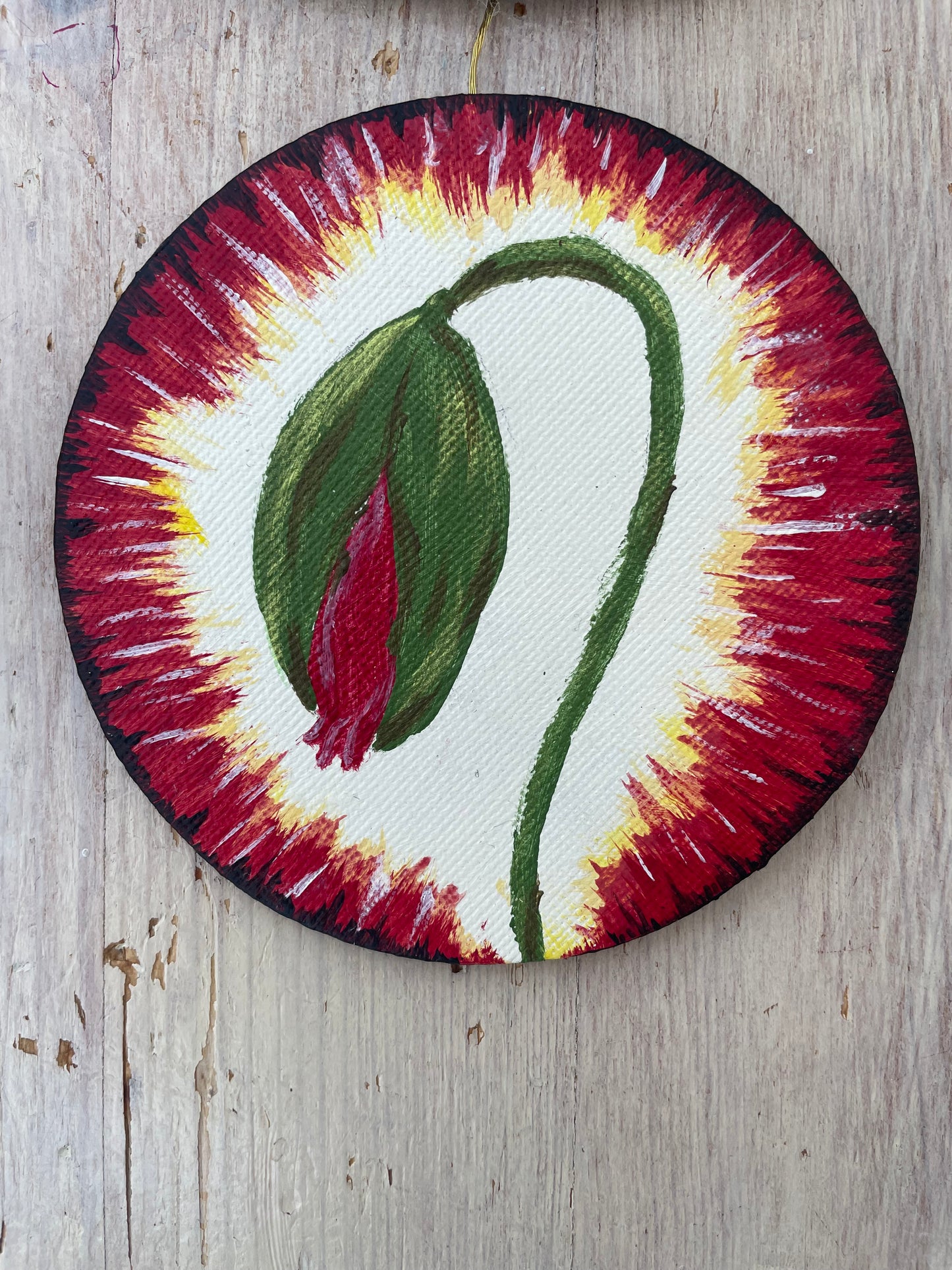 Triptych painting - Poppy Luv
