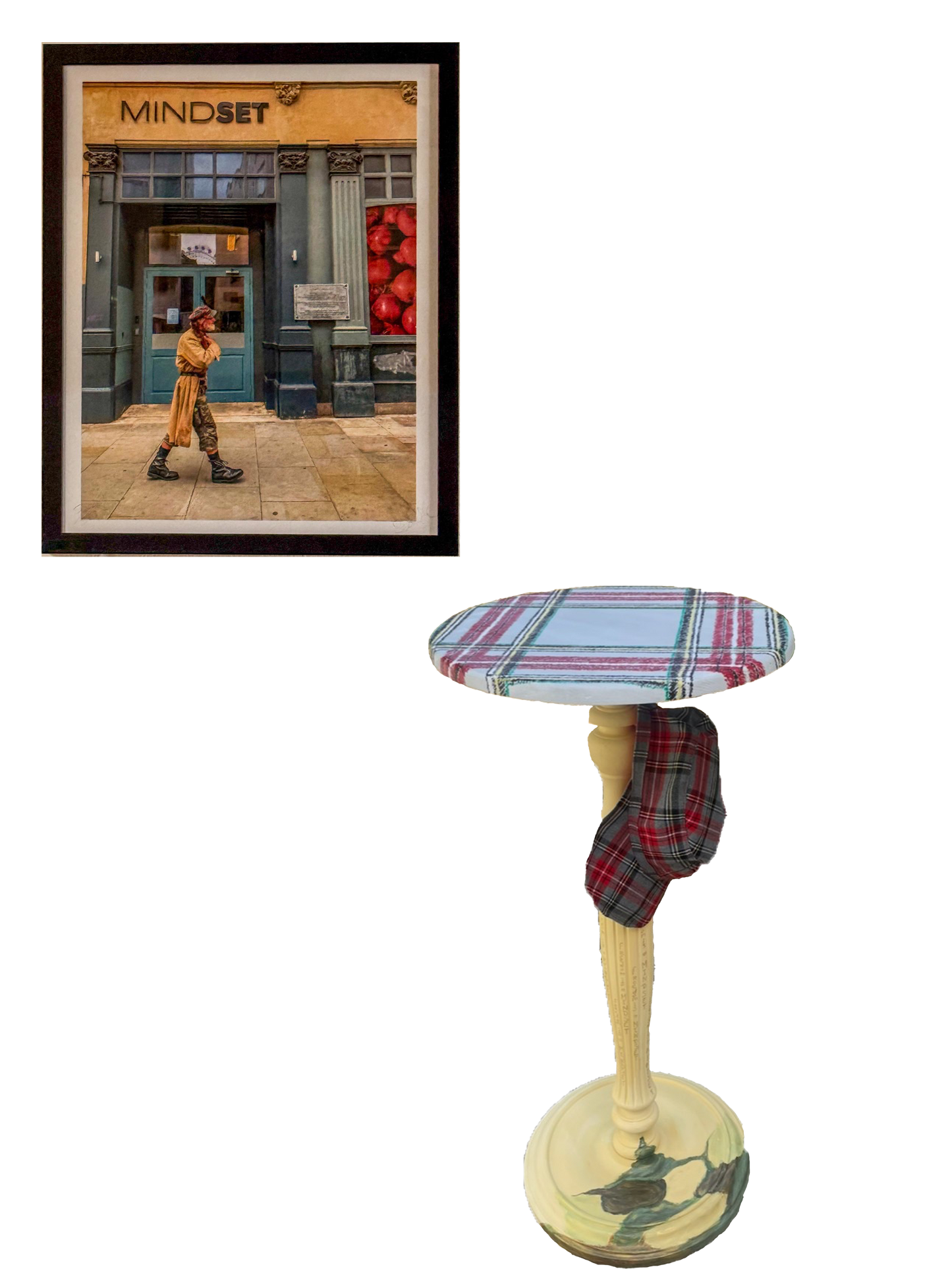 Freedom is a MINDSET - side table and photograph