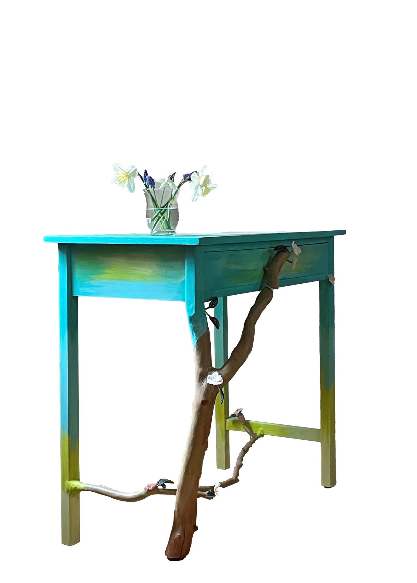 Repurposed Writing Desk/Side Table Daisy