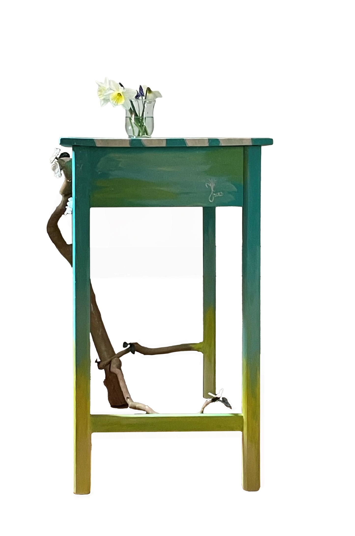Repurposed Writing Desk/Side Table Daisy