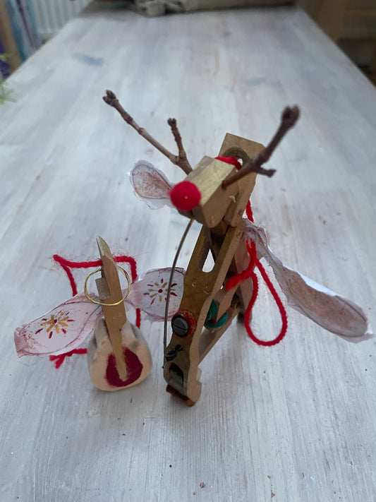 Christmas Decorations - Reindeer and Angel