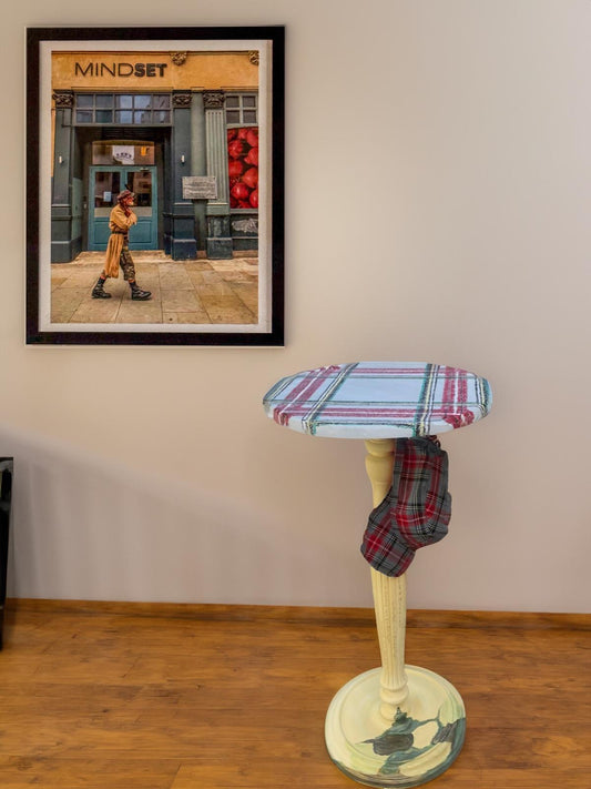 Freedom is a MINDSET - side table and photograph