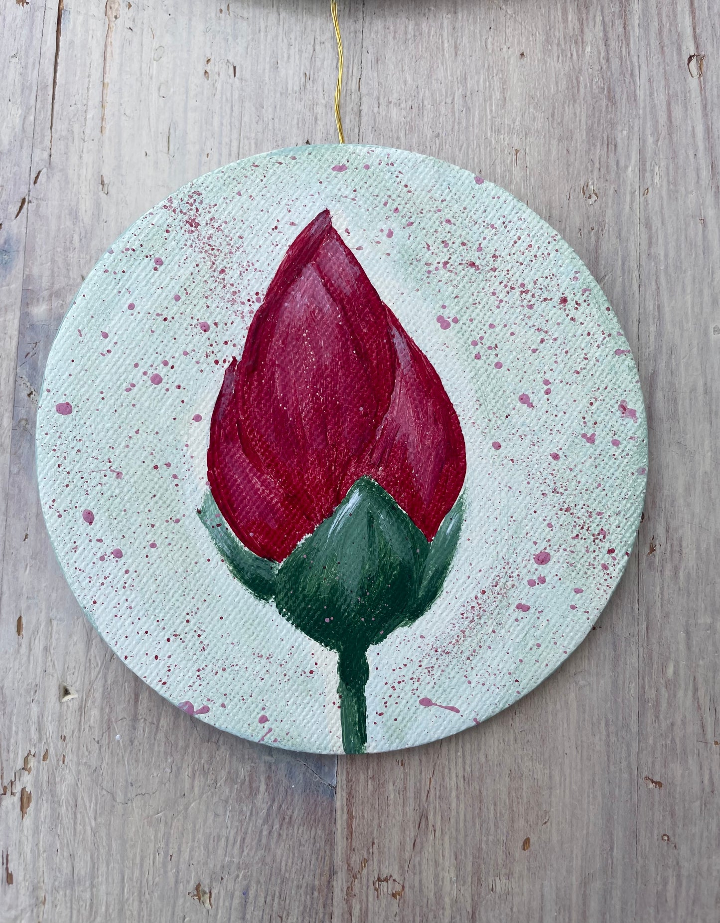 Triptych painting - Lotus